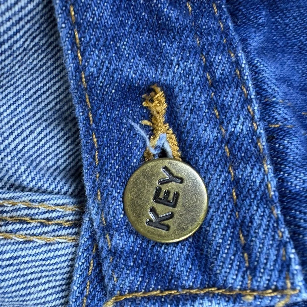Key Apparel Carpenter Jeans Mens 34x33‎ Blue Denim Dungaree Cotton Double Front